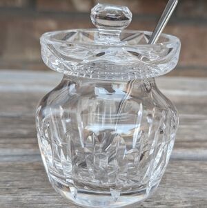 Waterford Lead Crystal Jam, Honey Or Condiment Jar